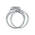 thumbnail image 4 of BERRICLE Sterling Silver Halo Wedding Engagement Rings Round Cut Cubic Zirconia CZ Ring Set for Women, Rhodium Plated Size 8.5, 4 of 9