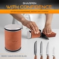 thumbnail image 6 of Rolling Knife Sharpener Kit – Magnetic Diamond Sharpening System with 2x 400, 1x 1000, 1x 3000 Grit Discs, Leather Strop, Compound Wax, and Microfiber Cloth – Kitchen Knife Sharpener Set, 6 of 7