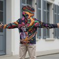 thumbnail image 5 of Psesaysky Zip Up Hoodies Teen Boys Mexican Skeleton Guitarist Print Fleece Full-Zip Sweatshirts Jacket Casual Winter Fall Hoodie with Pocket 6-7 Years, 5 of 7