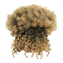 LHWEN Curly Hair Explosion Hair Pack Bangs Wig Small Curly Hair Pack Beauty Salon Straight Hair Fun Lace Wavy Curls Braided Hair Synthetic Hair bohon Perfect for Party Everyday