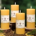 thumbnail image 1 of 4 Pack Natural Beeswax Pillar Candles,100% Pure Beeswax Candles-380 Hours Long Burning,2.8x6in Unscented Bees Wax Candle for Home,Prayer,Emergency,Dr, 1 of 7