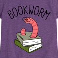 thumbnail image 3 of Instant Message - Bookworm - Toddler And Youth Girls Short Sleeve Graphic T-Shirt, 3 of 6