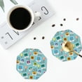 thumbnail image 5 of Bingfone Vintage World Travel1 Leather Drinks Coasters With Set Of 6,Suitable For Home Kitchen,Coffee Cup Coasters Home Gift, 5 of 9