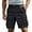 Black@GC@, variant on CONZONE Mens Baggy Cargo Shorts Casual Solid Color Buttons Cargo Shorts for Men Lightweight Relaxed Fit Summer Workout Shorts With Pockets