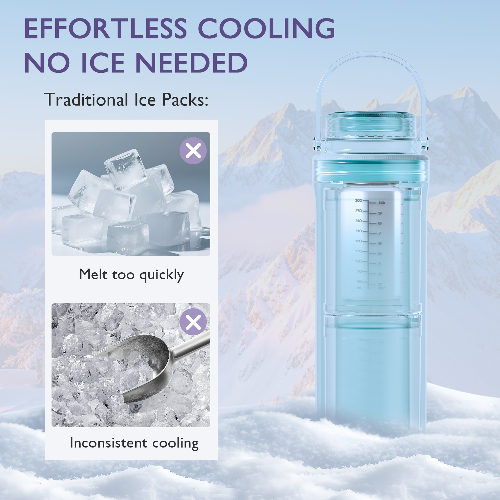 YunBaby 22oz Stainless Steel Breast Milk Cooler, 30-Hour Ice Retention, Portable & Reusable, Includes Gel Ice Pack, Perfect for Travel, Work, or Daycare – Baby Essentials