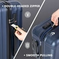 thumbnail image 3 of YouYeap Suitcase Set 3 Piece Luggage Set Carry On Hardside Luggage with TSA Lock Spinner Wheels, Blue, 3 of 7