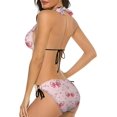 thumbnail image 3 of NICKSUN Women's Bikini Sets, Cute Print Two Piece Bathing Suits Sexy Halter Padded Bikini Swimsuits, 3 of 6