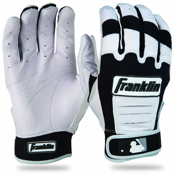 Franklin Sports MLB CFX Pro Baseball Batting Gloves - Pearl/Black - Adult  Large