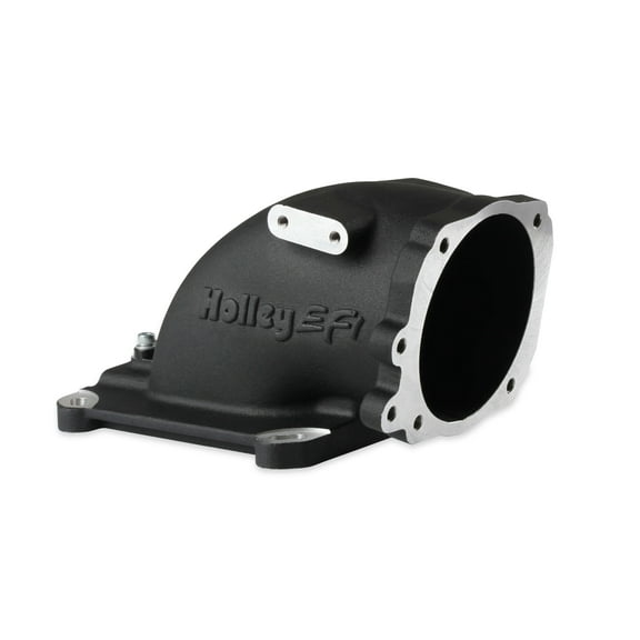 Holley EFI 300-240FBK EFI Throttle Body Intake Elbow-Black Finish