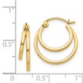 thumbnail image 3 of Auriga 14k Yellow Gold Double Hoop Earrings for Women(L- 17mm, W- 17mm), 3 of 5
