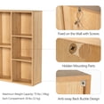 thumbnail image 2 of Jpiziso 12 Cube Storage Organizer 47.72" x 9.45" x 35.98" Bookcases with Closed Back for Home Office, Living Room, Bed Room Natural Oak, 2 of 8