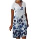 thumbnail image 1 of Vestidos de manga corta para mujer Vestido de tirantes con estampado de flores a la moda Vestido con cuello en V hasta la rodilla Pompotops ghjkhdj16752, 1 of 5