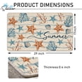 thumbnail image 3 of Summer Starfish Shell Coral Decorative Front Door Mat, Beach Coastal Wave Stripes Doormat Indoor Outdoor Non-Slip Floor Entryway Rug, Nautical Seasonal Home Kitchen Decoration 17x30 Inch, 3 of 6