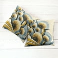 thumbnail image 3 of Ambesonne Floral Eucalyptus Throw Pillow Cover Pack of 2, Summery Thistles, 2 Pcs-36"x36", Mustard Blue Grey Cream, 3 of 5