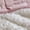 Pink/White, variant on Intelligent Design King/Cal King Shaggy Faux Comforter Set, Long Fur Wave Spring Comforter Bedding Set, 3-Piece Striped Ombre Design Warm Bed Set, Blush