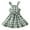 Light Green, variant on Toddler Girls Pinafore Play Dress Mini Sleeveless Square Neck Gingham Plaid Pattern Ruffle Strap Bow Decor Casual Outfits