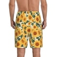 thumbnail image 5 of Salouo Green Leaf Sunflower Pattern Men's Sleep Pajama Shorts,Pajama Bottoms Elastic Waistband Sleep Pajama Short PJ Shorts for Men -Medium, 5 of 6