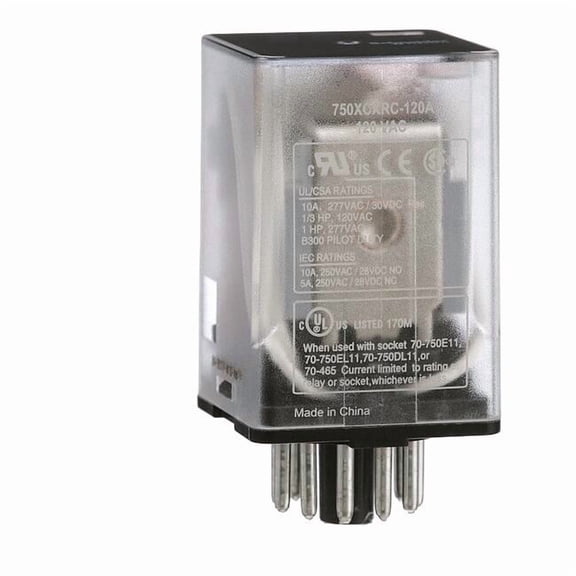 Plug-In, General Purpose Relay, Octal, 10 A, 11 Pins, Pin