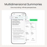 PLAUD NOTE AI Voice Recorder، التحكم في التطبيق، النسخ والتلخيص، 112 لغة، مسجل صوت للمحاضرة/الاجتماع/المكالمة، تسجيل مستمر لمدة 30 ساعة، 30 جرام