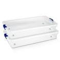 thumbnail image 1 of Homz 60 Quart Underbed Secure Latching Clear Plastic Storage Container, (2 Pack), 1 of 10