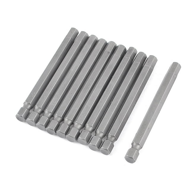 Puntas de destornillador hexagonales de doble cabeza magnética de 6 mm, 10 piezas