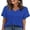 Dark Blue, variant on Womens Summer Tops Short Petal Sleeve Shirts Fashion V Neck Womens Clothing White
