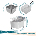 thumbnail image 2 of Electric Deep Fryer with Basket and Lid, 11.6 Quart Countertop Fryer with Adjustable Feets, Stainless Steel Commercial Deep Fryers for Restaurant Home Use, 110V 1700W, 2 of 8