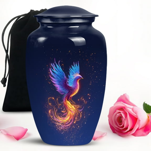 Ash fire Phoenix Urns for Human Ashes Adult Dad - Large Burial Urn for Ashes Adult Mom - Unique Urn for Memorial - Cremation Urns for Decorative - 10Inch 200Lbs Capacity