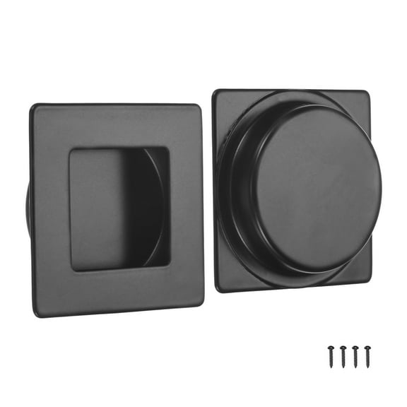 Uxcell 2-Pack Recessed Finger Pulls, 2.75 Inch 304 Stainless Steel Sliding Closet Door Handles [Black]