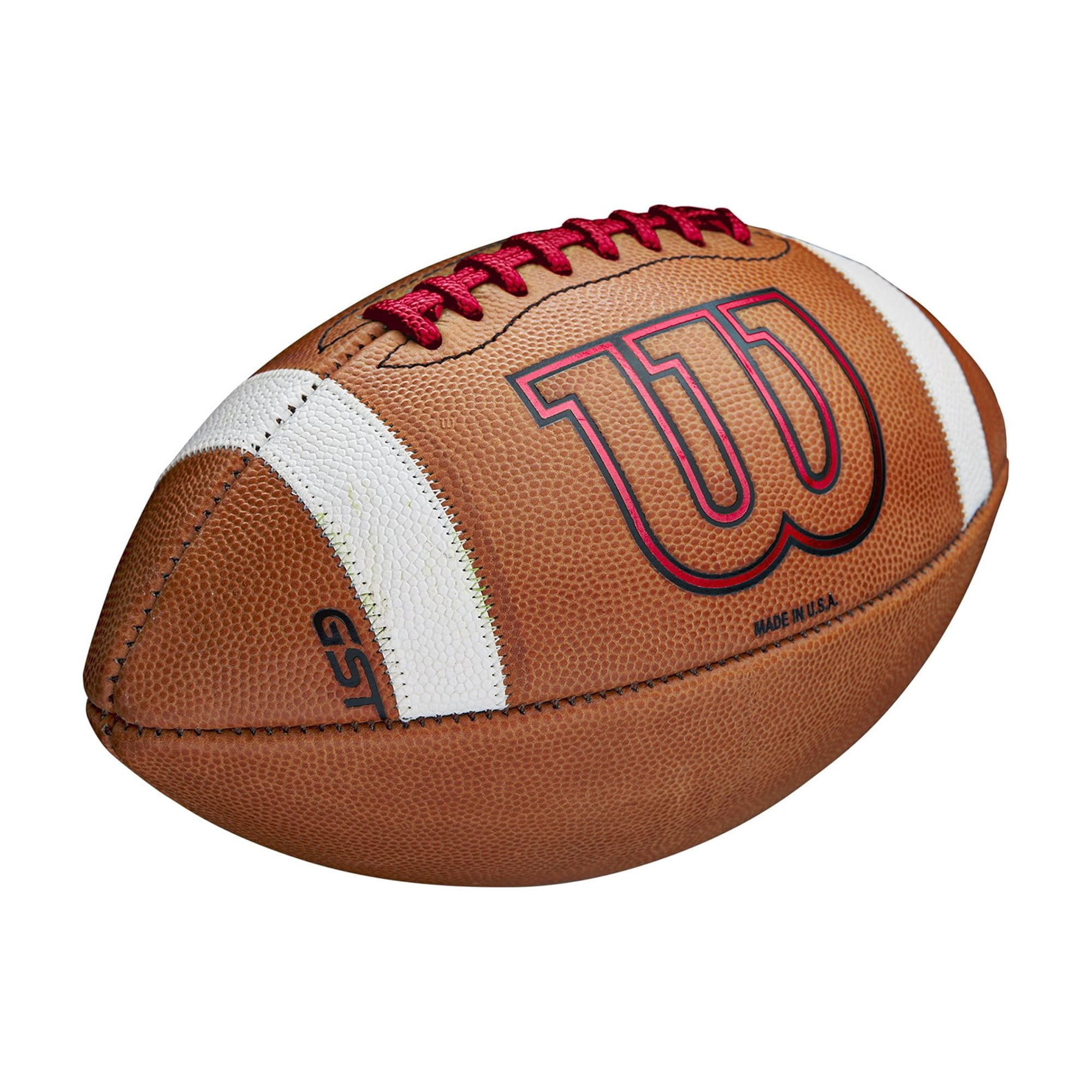 Wilson GST Color Game Football - Red, Official Size