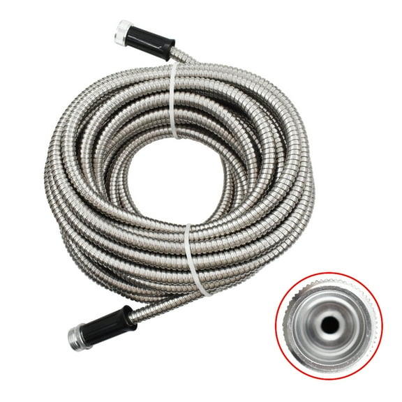 netuera 75FT Stainless Steel Metal Garden Water Hose Pipe Flexible Lightweight