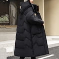thumbnail image 5 of jtjvou Women's Winter Warm Puffer Padded Coats Quilted Lightweight Hooded Long Jackets Casual Baggy Outwear Trendy 2025 Black L, 5 of 5