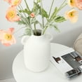 thumbnail image 5 of LuxenHome White Ceramic Jug 10.2-Inch Tall Round Vase, 5 of 8
