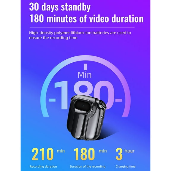 1080p High Definition Mini Camera Recorder with Intelligent Audio Recording and Live Viewing Feature