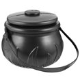 thumbnail image 4 of Novelty Candy Kettles with Lid Halloween Black Kettles Candy Holder Witches Cauldron with Handle (Size L without Fire Pattern), 4 of 4