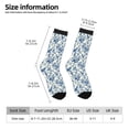 thumbnail image 2 of Vsdgher Vintage Floral Birds Crew Socks for Men & Women, Breathable Casual Athletic Ankle Socks, 2 of 6