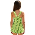 thumbnail image 2 of Tutolipy Avocado Print Toddler Little Girls Bathing Suits, Girls Bathing Suit with Skirt Girls Swimsuits Cross Shoulder Strap Design Sleeveless Bathing Suit Size 5-6 Years, 2 of 8