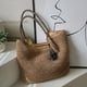 thumbnail image 3 of Bolso Tejido de Paja para Mujer, Bolsos Tejidos a Mano, Bolsos de Playa, Asa con Borla, 3 of 8