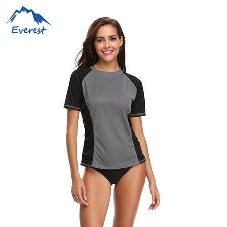 Bikini Cover Up Swimsuit Top for Women Swimwear Shirt Rash Guard Beachwear, Plus Size Tee for (Best Swim Cover Ups For Plus Size)