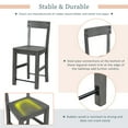 thumbnail image 6 of 5 Piece Dining Table Set, Wood Kitchen Table Set with Table and 4 Chairs, Gray, 6 of 9