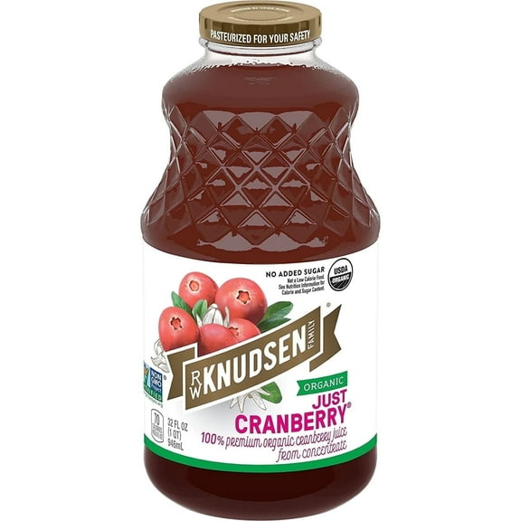 R.W. Knudsen Family Organic Just Cranberry 32 fl oz Pack of 4