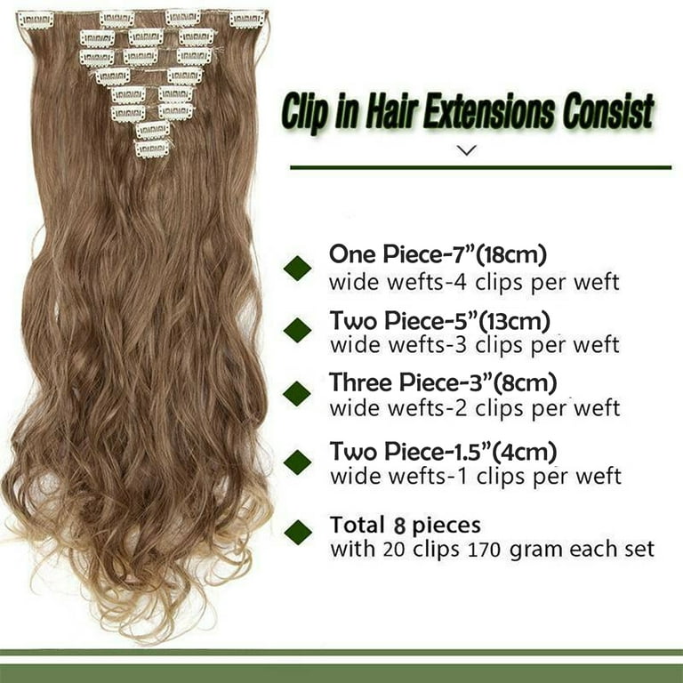 Benehair Clip in Hair Extensions Full Head Long Thick 8 Pieces Hair 18 Clips Curly Wavy Straight Hairpieces 100 Real Natural As Human Best Hair Set