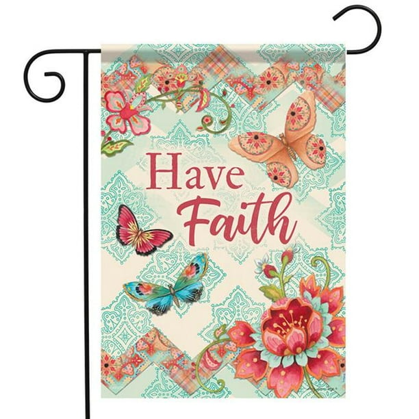 Carson Home Accents 155802 12.5 x 18 in. Have Faith Garden Flag