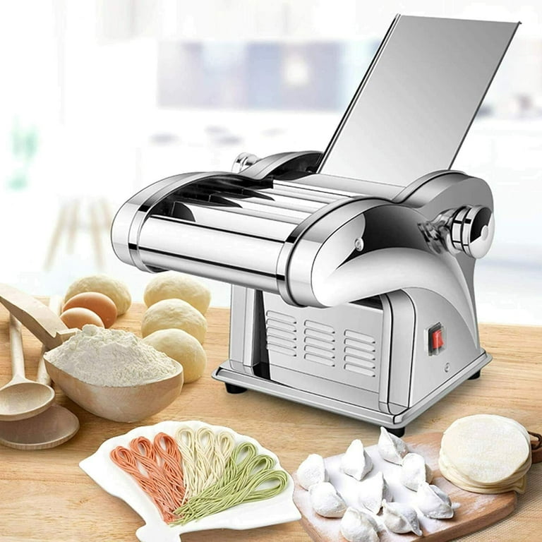SAHUANIYE Commercial Electric Pasta Maker Noodle Machine, Automatic  Stainless Steel Dough Sheeter Roller Pressing Machines With Two Blades,  Suitable
