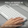 thumbnail image 5 of Logitech Pebble Keys 2 K380s, Multi-Device Bluetooth Wireless Keyboard with Customizable Shortcuts, Slim and Portable, Tonal White, 5 of 11