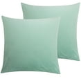 thumbnail image 1 of NTBAY 2 Pack Velvet Throw Pillow Cover, Soft Decorative Square Pillowcase, Cushion Cover with Hidden Zipper, 22"x22", Cyan, 1 of 5