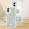 thumbnail image 7 of Compatible with Motorola Moto G Power 5G 2024 Case Glitter Liquid Clear Bling Moving Floating Sparkle with Ring Kickstand TPU Girly Women Cute Phone Case for Moto G Power 5G 2024 Sliver YBZ, 7 of 7