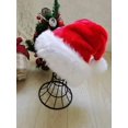 thumbnail image 3 of Gorro de peluche rojo y negro para Navidad, gorro de Papá Noel novedoso, adornos navideños para niños para Año Nuevo, regalo de Papá Noel para el hogar, suministros para fiestas, 3 of 5