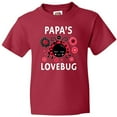 thumbnail image 3 of Inktastic Valentine's Day Papa's Lovebug Youth T-Shirt, 3 of 5