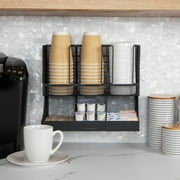 Mind Reader Multipurpose Countertop Organizer, Office Breakroom and Desktop Storage, Metal, Black